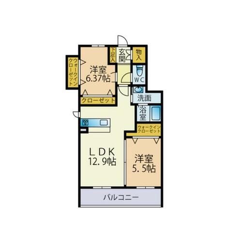 福岡県福岡市早良区梅林7丁目(マンション)の賃貸物件の間取り