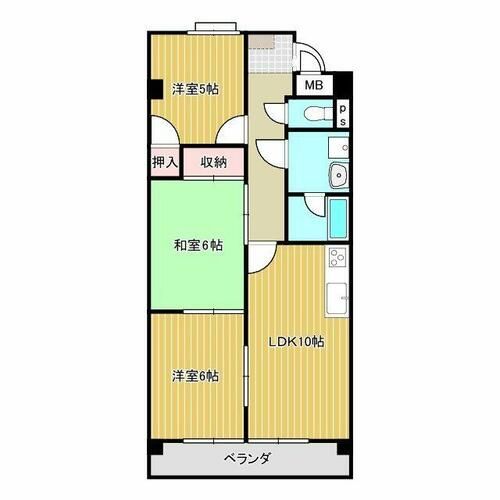 第2みゆきビル406の間取り