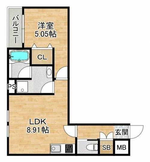 大阪府豊中市螢池南町3丁目(アパート)の賃貸物件の間取り