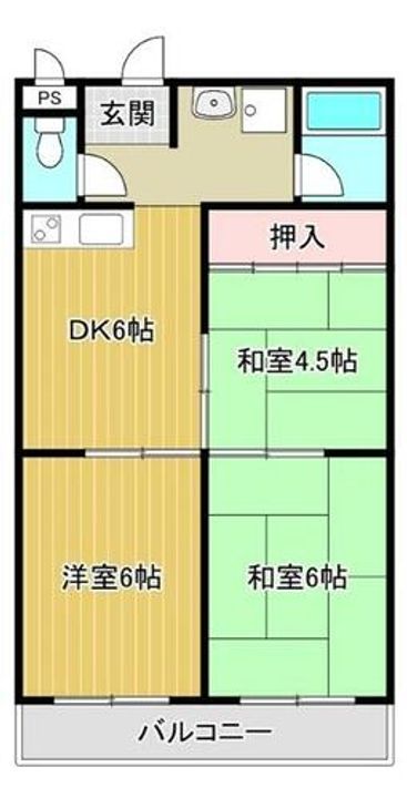 サニーハイツ健翔302の間取り