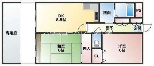 兵庫県尼崎市稲葉元町2丁目(マンション)の賃貸物件の間取り