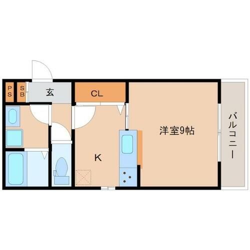 兵庫県尼崎市道意町5丁目(アパート)の賃貸物件の間取り