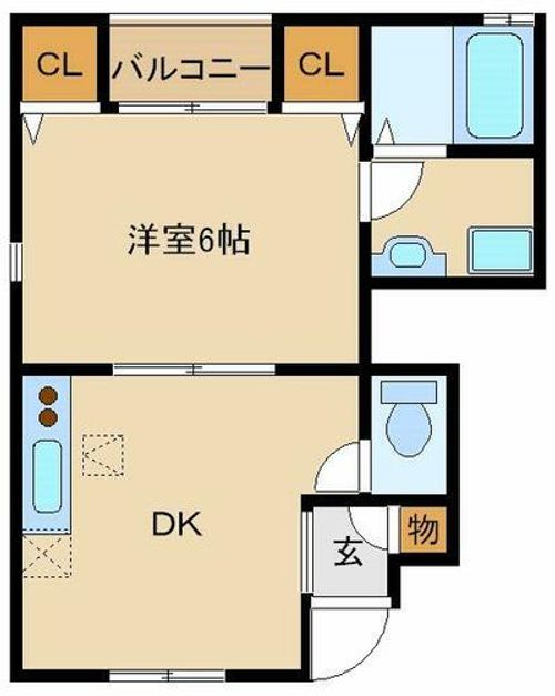兵庫県尼崎市杭瀬寺島1丁目(アパート)の賃貸物件の間取り