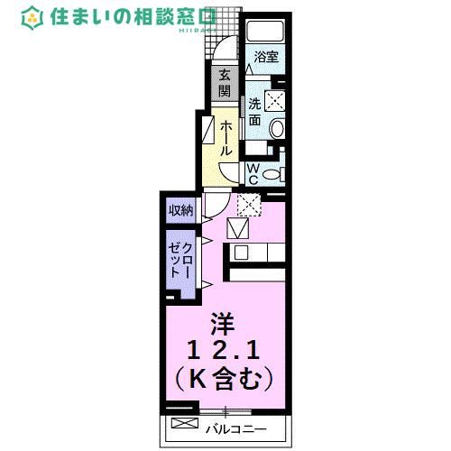 愛知県碧南市岬町5丁目(アパート)の賃貸物件の間取り