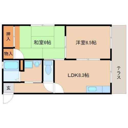 兵庫県尼崎市尾浜町3丁目(アパート)の賃貸物件の間取り