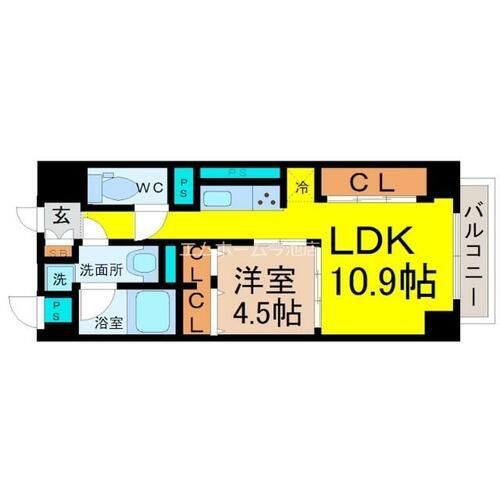 プレミアムコート新栄の間取り