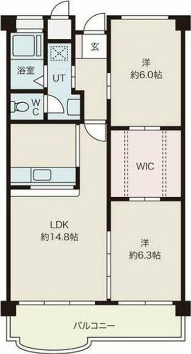 二ツ杁住宅205の間取り