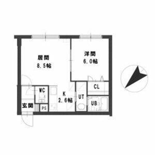 グランメール南道東の間取り