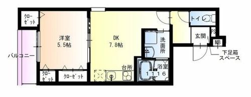 フジパレス高石千代田Ⅰ番館303の間取り