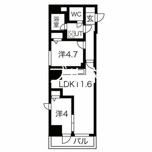 クリスタルガーデン栄町301の間取り