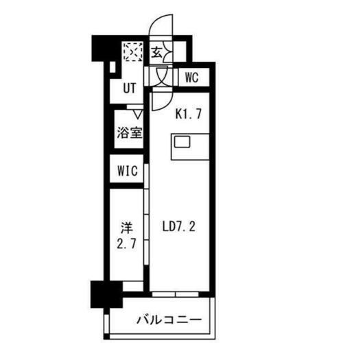 愛知県名古屋市中村区名駅南3丁目(マンション)の賃貸物件の間取り