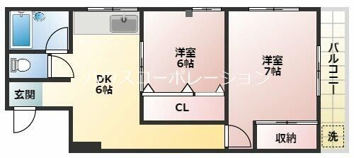 兵庫県尼崎市神崎町(マンション)の賃貸物件の間取り