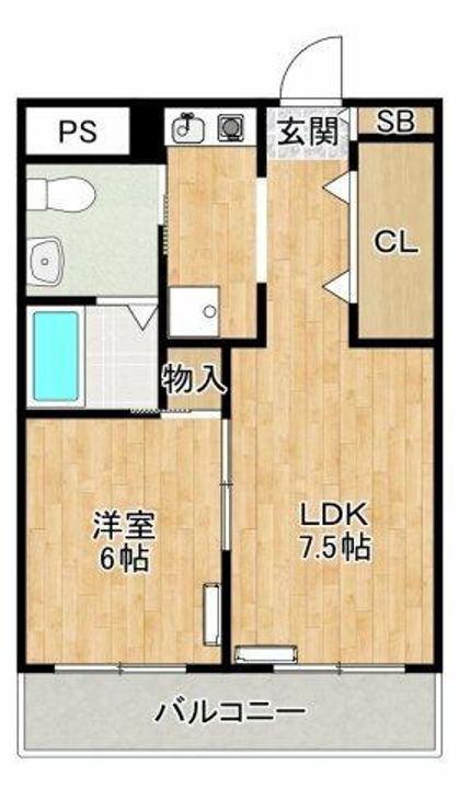 大阪府吹田市古江台5丁目(マンション)の賃貸物件の間取り