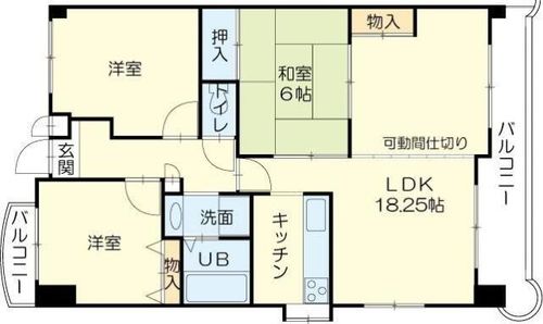 ロイヤルコーポ姫路北条の間取り