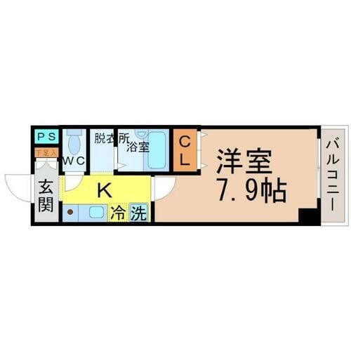 愛知県名古屋市中村区黄金通5丁目(マンション)の賃貸物件の間取り