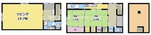 大阪府大阪市城東区野江1丁目(一戸建)の賃貸物件の間取り