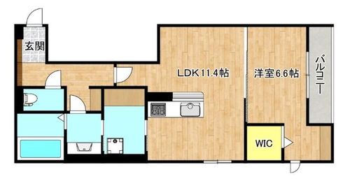 大阪府大阪市生野区巽中1丁目(アパート)の賃貸物件の間取り