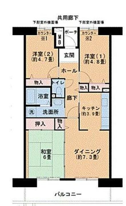 フローラルタウン千鳥橋501の間取り
