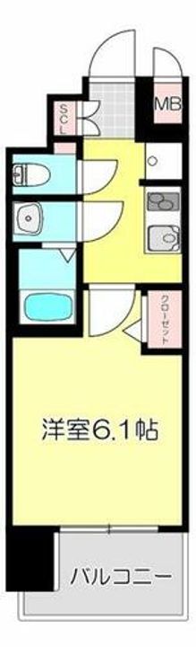 プレサンス緑橋ソレアスの間取り