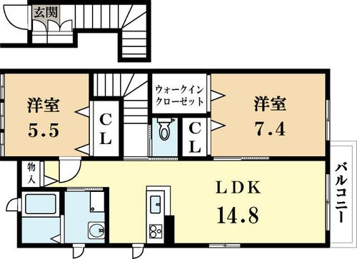 シャーメゾン大堀の間取り