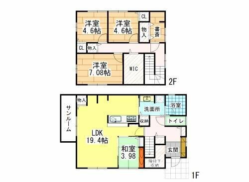 福岡県北九州市戸畑区沢見1丁目(一戸建)の賃貸物件の間取り