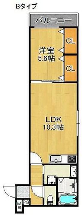 フジパレス日根野駅南Ⅰ番館の間取り