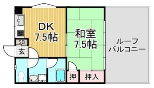 福岡県春日市春日原北町3丁目(マンション)の賃貸物件の間取り