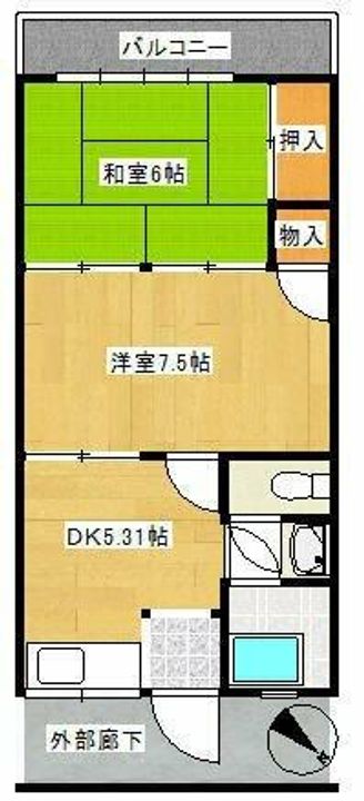 いづみマンション202の間取り