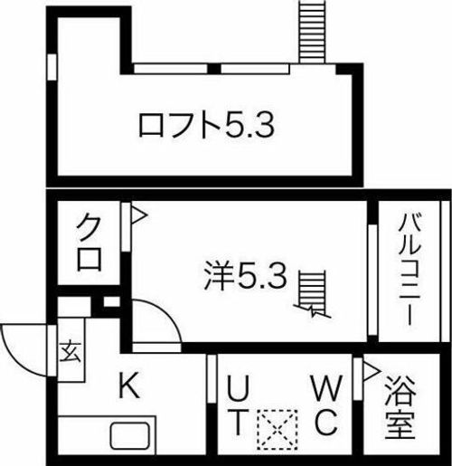 L’endroit apaisant あじよし103の間取り