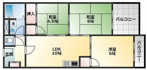 ヴィラ・ビアンカ美原の間取り