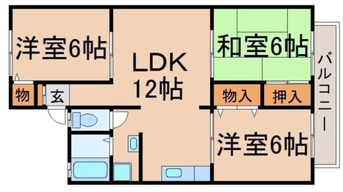 大阪府泉佐野市上瓦屋(アパート)の賃貸物件の間取り