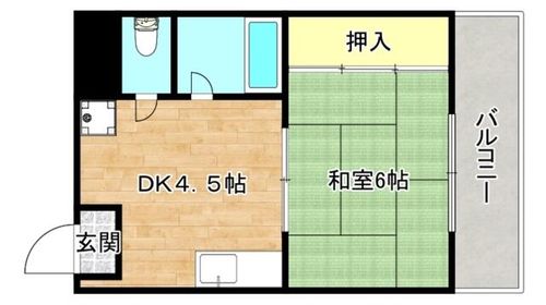 大阪府大阪市旭区清水5丁目(マンション)の賃貸物件の間取り