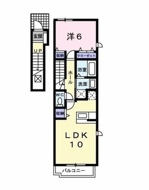 福岡県糟屋郡粕屋町仲原3丁目(アパート)の賃貸物件の間取り