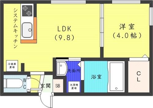 北海道札幌市中央区南十条西1丁目(マンション)の賃貸物件の間取り