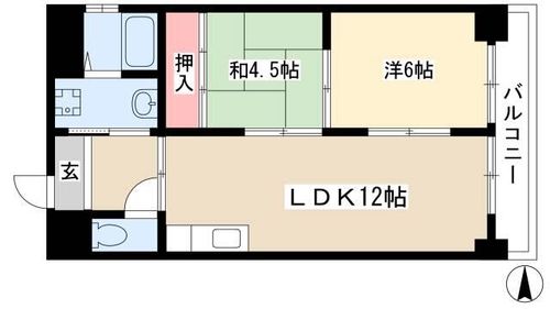 ハイツ西郊303の間取り