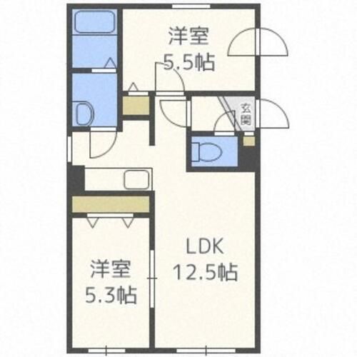 カムイサカエマチの間取り