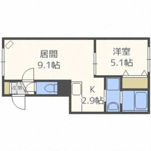 グランメールN21元町の間取り