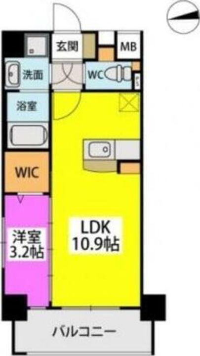 福岡県福岡市東区水谷2丁目(マンション)の賃貸物件の間取り