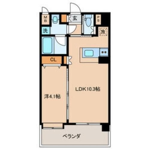 福岡県福岡市博多区堅粕5丁目(マンション)の賃貸物件の間取り