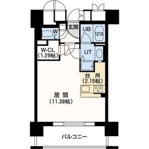 北海道札幌市中央区南十四条西1丁目(マンション)の賃貸物件の間取り