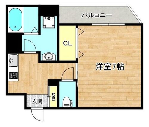 大阪府東大阪市足代新町(マンション)の賃貸物件の間取り