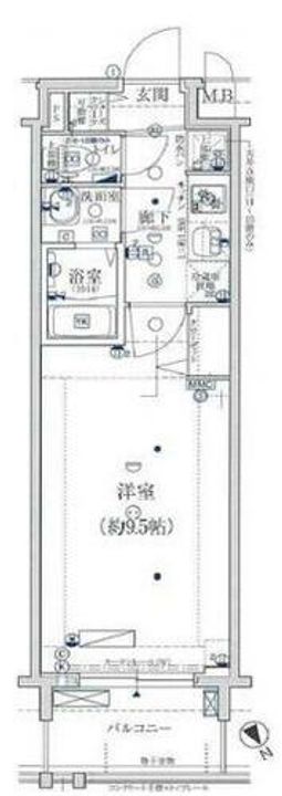 大阪府大阪市浪速区塩草3丁目(マンション)の賃貸物件の間取り