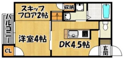 福岡県太宰府市石坂1丁目(アパート)の賃貸物件の間取り