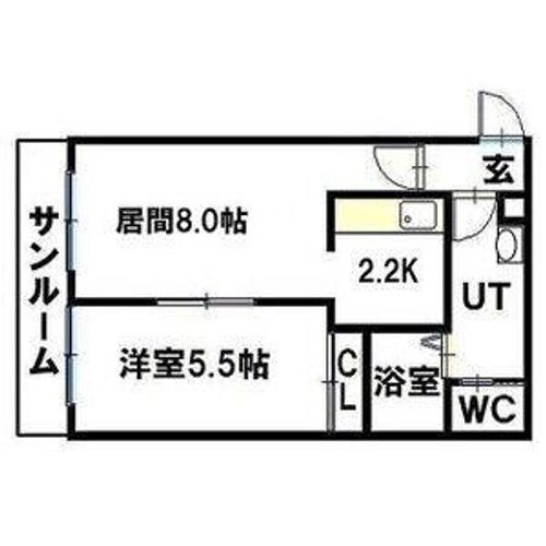 北海道札幌市西区二十四軒四条7丁目(マンション)の賃貸物件の間取り