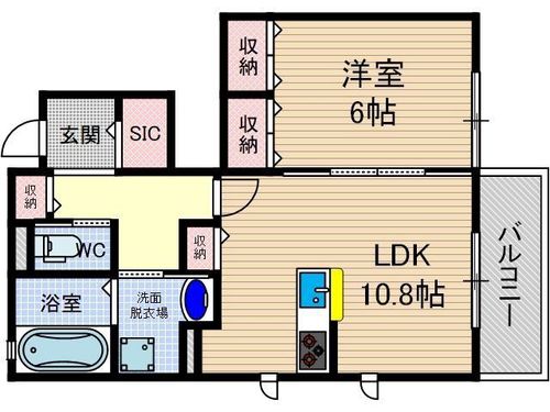エスポワール森脇の間取り
