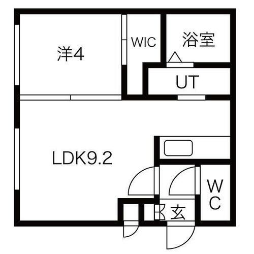 北海道札幌市西区琴似四条6丁目(マンション)の賃貸物件の間取り