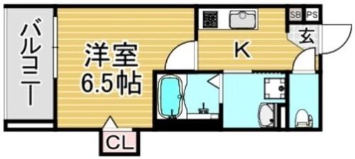福岡県福岡市博多区春町2丁目(アパート)の賃貸物件の間取り