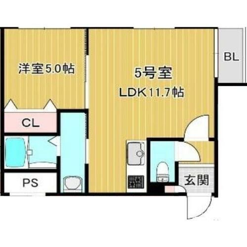 北海道札幌市西区西町北2丁目(マンション)の賃貸物件の間取り