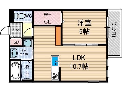 ハイム ミニョン西中条306の間取り
