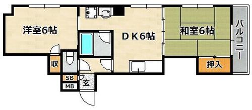 KOBEニューコーワビル401の間取り